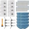 Zhanhai - Kit di ricambio adatto per aspirapolvere robotico EZVIZ RE4 Plus RE5 Plus, set di panni per mocio, sacchetto per polvere, spazzola laterale e filtri (B)