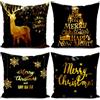 HUASHUZI decorazioni natalizie nero addobbi natalizi natale cuscini natalizi cuscino 40 x 40 cm natalizio per la casa christmas decorations xmas cushion covers pillow