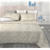 Clara Home Milano Completo Letto in Puro Cotone, Morbido e Traspirante, Misure Maxi, Lenzuolo Sopra, Lenzuolo Sotto e Federe, made in Italy. (Armonia Beige, 1 piazza e Mezza)