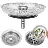 SHFYFHS 2 Pezzi Acciaio inossidabile 304 Filtro per Lavello da Cucina, Tappo Lavandino Cucina, Tappo filtro per Lavello da Cucina, Che Può Filtrare I Rifiuti Ed Evitare Il Blocco Del Tubo Di Scarico (80mm).