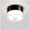 QHENS Faretti LED Soffitto con Sensore, 12W 4000K Luce Neutra, Alluminio | Faretto Interno Nero Rotonda, Ø10 cm, 960 lm, per Ingressi, Ripostigli e Passaggi Bui