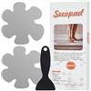 Secopad - Adesivi di sicurezza per vasca da bagno e doccia, antiscivolo, con raschietto di alta qualità (Grigio)