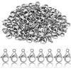 PH PandaHall - 100 chiusure a moschettone in acciaio INOX 304, per collane, bracciali, gioielli, 11 x 7 mm