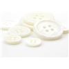 Wambere 20 bottoni a forma di perla naturale da 10 mm, 4 fori, rotondi, in madreperla bianca, bottoni per camicia, per lavori fai da te, cucito, artigianato, decorazione di abbigliamento