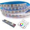 Planetitaly KIT Professionale Striscia Micro LED 1612 RGB Multicolore RGBW Luce 4200K 24V 576 LED/m 210W Illuminazione Interni, Bar, Locali, Pub, Completa di Centralina con Telecomando e Alimentatore 10 metri