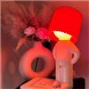 DengFen Humble Mike - Lampada a forma di omino timido, luce creativa per la notte, regalo per adulti con elefante bianco, regalo di San Valentino per lui e per lei (rosso)