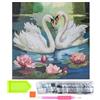 Ideen mit Herz Diamond Painting Tela su telaio | 30 cm x 30 cm | Set con attrezzi (cigne)