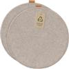 Miqio Design - Cuscino per sedia rotondo in feltro con spunzoni antiscivolo, realizzato in modo sostenibile da bottiglie di PET riciclate, 35 x 35 cm, set di 2 cuscini per sedia lavabili, copertura