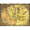 Close Up - Poster in formato gigante de Il Signore degli Anelli, con mappa della Terra di Mezzo, 135,5 x 98 cm