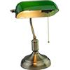 V-TAC Lampada da tavolo Vintage V-TAC in metallo ottone antico e vetro colorato E27 VT-7151 - SKU 3912 VERDE