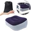 Yzalen Cuscino gonfiabile, portatile, rialzato, con borsa portaoggetti, cuscino gonfiabile da viaggio, piccolo per auto, viaggi, campeggio, escursionismo (da gonfiare, blu navy)