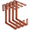 XCLOU Porta fioriera senza foratura, portacamicia da balcone, gancio e supporto, terracotta/bianco, 19 x 5 x 17 cm (Confezione da 4)