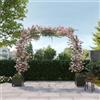 Garvee Arco da Giardino con Fioriera e Ruote, 220x40x240cm, Traliccio per Piante Rampicanti e Rose, Pergolato in PP Resistente alle Intemperie e Antiruggine, Supporto Piante Mobile per Patio e Balcone