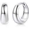 Silvora Orecchini Donna Cerchio Argento 925, 10mm Orecchino Cerchio Donna Argento, Orecchini Piccoli Tondii Eleganti per Anniversario Compleanno Natale
