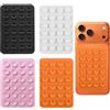KRFWGUU 4 Ventose Per Telefono,Ventosa Per Cellulare,Ventosa Cellulare Silicone,Ventose Telefono Antiscivolo,Selfie,Video