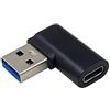 Duttek Adattatore USB C a USB, adattatore USB A a C, angolo sinistro 90 gradi USB 3.0 maschio a USB C femmina adattatore compatibile con iPhone 11/Samsung Note 10/Google Pixel/computer portatili