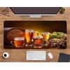 Jinmer Tappetino Mouse Birra di frumento, tappetino mouse gaming Tappetino Scrivania Grande con Bordi Cuciti,Extended XXL Long Keyboard Pad,Tappetinos Mouse Tastiera Computer - 900x300x3mm