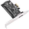 Annadue Scheda Adattatore PCI-E PCI Express a IDE ATA133 +II + ESATAJMB363, Supporta più modalità, velocità di Trasmissione Elevata, Compatibile Cone Operativo Mac