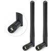Eightwood 2.4G Antenna WiFi 3dBi Omni con Adattatore SMA 2pcs 10.8CM per Router WiFi Bluetooth