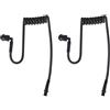 UAYESOK Tubo acustico di ricambio in nylon per radio bidirezionale, per auricolari Motorola Kenwood Baofeng Walkie Talkie (nero) (2 pezzi)