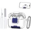 Jiziya Custodia protettiva per AirPods Pro 3, in TPU, con portachiavi e penna per la pulizia, antiurto, compatibile con AirPods Pro 3 (trasparente)