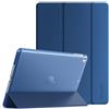 EasyAcc Cover Custodia Compatibile con iPad 9.7 2018 iPad 6 Gen /2017 iPad 5 Gen, iPad Air 1/2, Custodia Protettiva Tripla Ultra Sottile Leggera con Retro Smart Cover per iPad 9.7, blu