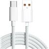 YSJJZRL USB Type-C 60W 6A Cavo di Ricarica Veloce, Cavo Intrecciato da USB A a Tipo C per Samsung S10 S9 S8 Plus, LG V50 V40 ecc. (1,5 M,grigio)