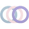 QUARKZMAN Anello Adesivo magnetica, 3 Pezzi Kit Di Conversione Universale In Pelle Per Caricabatterie Wireless magnetica Per Custodie Telefono, Blu/Viola/Rosa