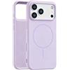 Mixroom - Custodia Cover Case per iPhone 17 PRO in Tpu silicone liquido morbido compatibile con MagSafe con cerchio magnetico integrato Lilla C09