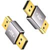 Duttek Adattatore DisplayPort 1.4 8K, adattatore convertitore adattatore DisplayPort maschio a maschio (8K/60Hz, 4k/144Hz) Displayport a Displayport, 32,4 Gbps per PC, laptop, confezione da 2