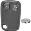mt key Auto chiave telecomando 1 X telecomando di 2 tasti + 1 X CR2032 batteria compatibile con Volvo
