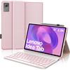 Occtingkind Cover con Tastiera per Lenovo Idea Tab 11 (2025), Tab M11 (2024) & Motorola Moto Pad (2026), Layout Italiano, Retroilluminazione a 7 Colori, Senza Touchpad, Bluetooth 5.0, Rosa