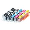 vhbw 5x cartucce sostituisce Canon PGI-570, PGI570, PGI-571, PGI571 per stampante (compatibile)