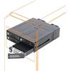 Icy Dock Rack Rimovibile Metallo Backplane Cage per 4 x SSD M.2 NVMe (OCuLink SFF-8612 4i) PCIe 4.0 per alloggiamento da 5,25 - ToughArmor MB720MK-B V3