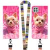 JEZSTHAI Cover Compatibile con Samsung Galaxy A22 5G Custodia in Pelle con Disegno di Cane Maltese,Portafoglio Pieghevoli Caso Cover con Laccio Tracolla/Cinturino per Cellulare
