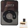 Xinhuju Clip MP3 Player 8GB - Lettore musicale MP3 indossabile per la corsa, sport | lettore audio portatile con cavo di ricarica USB, dispositivo mp3 sportivo leggero con auricolari per palestra,