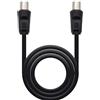 Levitantes Cavo per antenna TV, 75 mm OHM M H 1,8 M, cavo TV nero