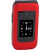 MENDUNER Telefono a Conchiglia 2G Sbloccato per Anziani con Pulsanti Grandi, Volume Alto, Telefono Cellulare per Anziani a Doppio Schermo con SOS, Radio FM, Torcia a LED, Batteria da 5800 (rosso)
