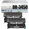 AWDAXC Kit Di Tamburo DR-3450 DR3450, Compatibile Per Brother MFC-8530DN MFC-8535DN MFC-8540DN HL-5580D HL-5585D HL-5590DN HL-5595DN Con Alto Volume Di Stampa Con Chip 2 pcs