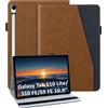 laddutoi Cover per Samsung Galaxy Tab S10 Lite/S10 FE/S9 FE, Arancia | Custodia per Tab S10 Lite 10.9" in PU Pelle, Supporto Stand, Slot per Schede, Protettiva Flip Folio Tablet Cover Case