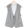 Suitsupply Ferrara Gilet Uomo UK44R Grigio Melange Slim In 100% Lana Twill