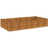 vidaXL Fioriera Rialzata da Giardino 195x100x36 cm in Acciaio Corten