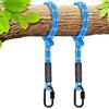 Benelabel 2pz Amaca Albero Altalena Corda Appesa con Carabina, 1.2M Cinghia di Sospensione Stringa in Poliestere Per Accessori Parco Giochi Sedia ad Albero All'Aperto, Fino 2500lbs, Diametro 10mm, Blu