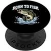 Angler Fishing Outfitters Pescatore nato per pescare PopSockets PopGrip Adesivo