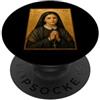 Icona di Santa Bernadette Elegante icona cattolica di Santa Bernadette PopSockets PopGrip Adesivo