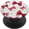 Coquette Aesthetic Gifts Nastro vintage con fiocco bordeaux PopSockets PopGrip Adesivo