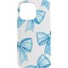 Coquette Aesthetic Blue Bow Gifts Custodia per iPhone 14 Pro Max Nastro blu pastello Coquette Estetica