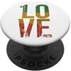UGR Amo il design a colori rasta della musica reggae PopSockets PopGrip Adesivo