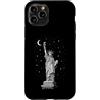 Iconic Monuments and Landmarks by Night Custodia per iPhone 11 Pro Statua della Libertà New York City di notte