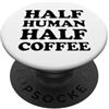 Funny And Cool Coffee Designs Half Human Half Coffee PopSockets PopGrip Adesivo